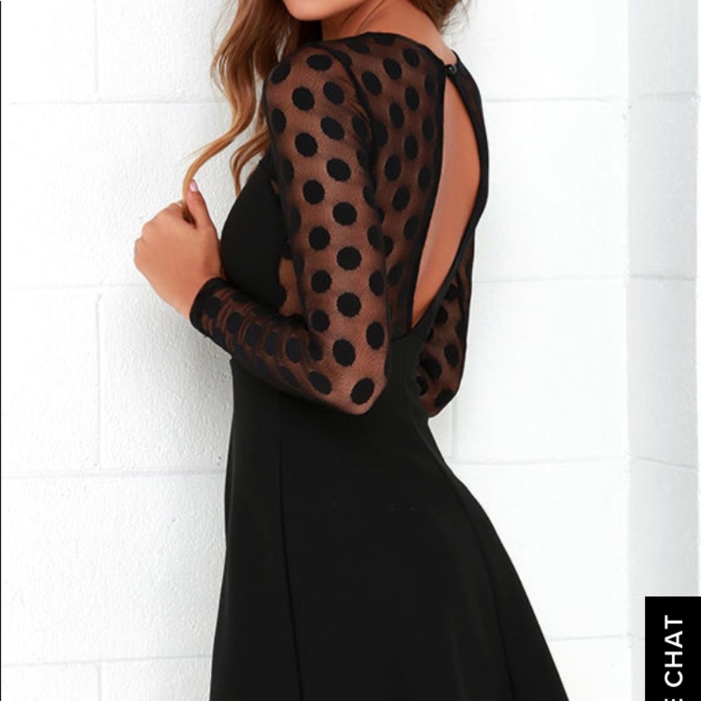 Lulus.com black long sleeve dress